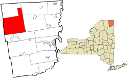 Clinton County New York incorporated and unincorporated areas Ellenburg highlighted